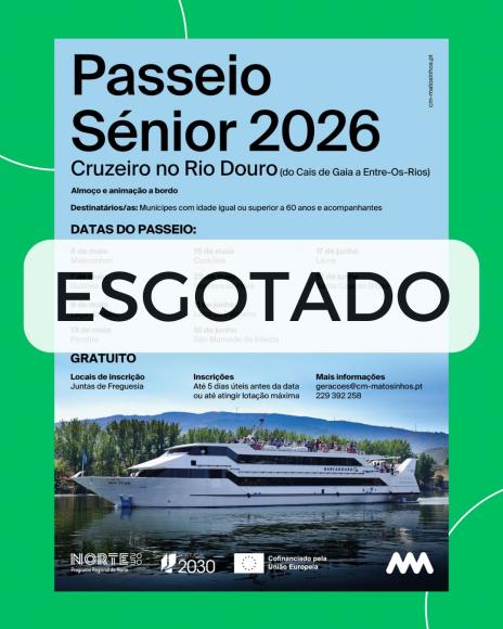 INFORMA&Ccedil;&Atilde;O | Passeio S&eacute;nior 2026 Esgotado