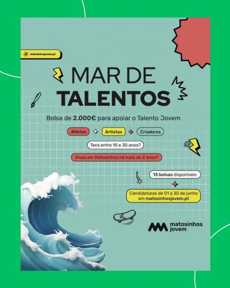 Bolsa Mar de Talento 2026 apoia jovens talentos do concelho