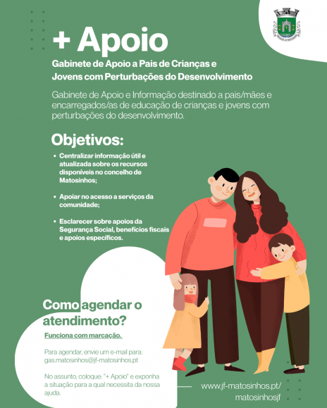 A Junta de Freguesia de Matosinhos disponibiliza "+ Apoio"
